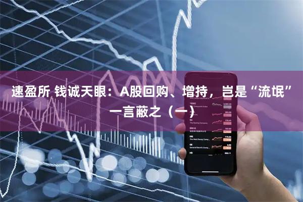 速盈所 钱诚天眼：A股回购、增持，岂是“流氓”一言蔽之（一）